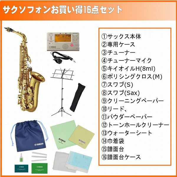 AntiguaStandardAltoSaxophoneアンティグアアルトサックス【初心者セット】【アクセサリー24点セット】