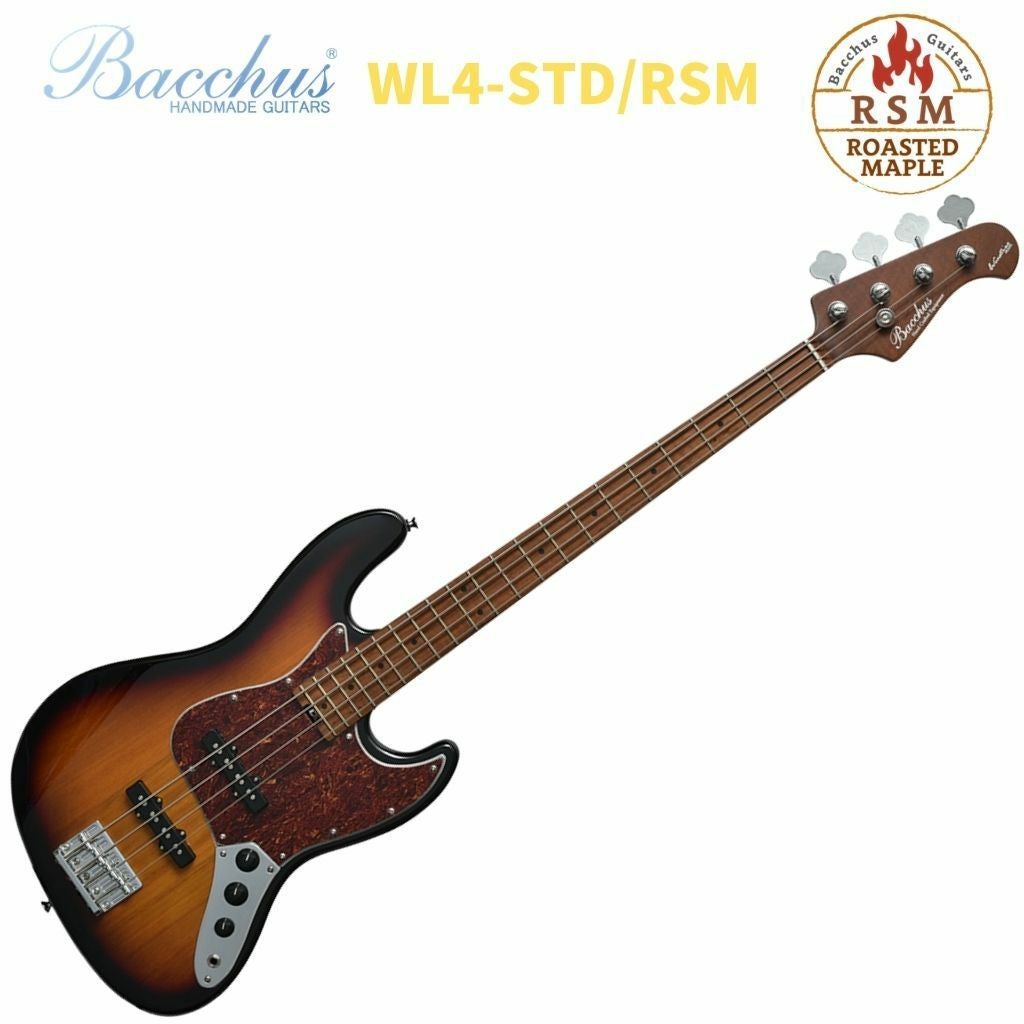 Bacchus BJB-1-RSM/M 3TS 3Tone Sunburstバッカス エレキベース ロース