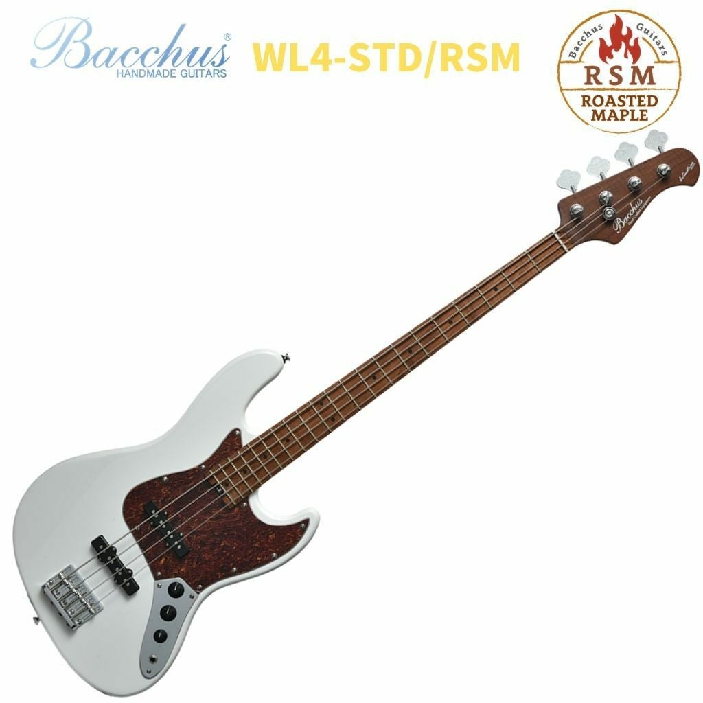 AriaProII RSB-618/4 WHエレキベース ホワイト ゴールド ジャズベース