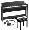 【高低自在椅子・ヘッドホンセット】KORGC1AirWBKDIGITALPIANOコルグ電子ピアノウッデン・ブラック木目調仕上げ【お客様組立て品】【Stage-RakutenPianoSET】