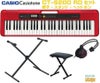 CASIOCasiotoneCT-S200RDREDセット【スタンド・ヘッドホン・X型椅子付き】カシオベーシックキーボード61鍵レッド