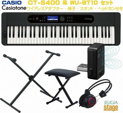 CASIO CT-S400 BK BLACK Casiotone 【スタンド・ヘッドホン付き 