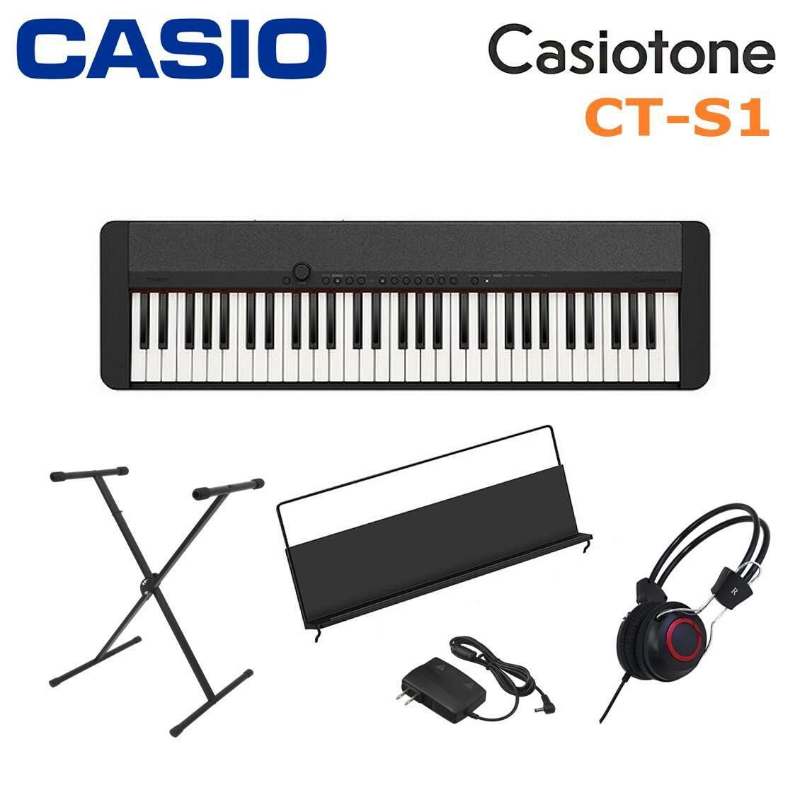 楽器店大賞2021年受賞！】【スタンド・ヘッドフォンSET】CASIO CT-S1