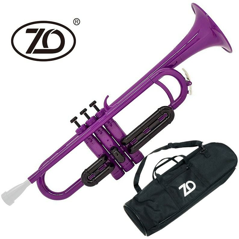 ZO TP-04BK プラスチックトランペット パープル / ブラックトリム