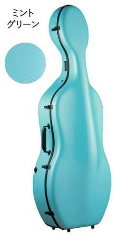 【チェロハードケース4/4  新品に近い⭕ ペパーミントグリーン】 EASTMAN CELLO CASE Carbon Natural Redイーストマン チェロ ケース
