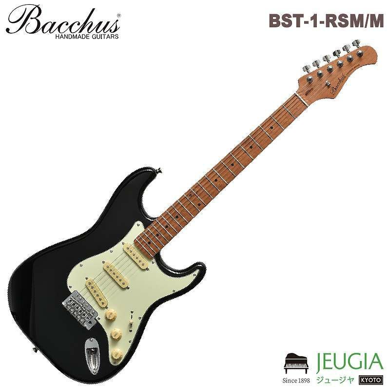Bacchus BST-1-RSM/M BLK エレキギター ローステッドメイプル | JEUGIA Bacchus BST-1-RSM/M BLK エレキギター ローステッドメイプル | JEUGIA