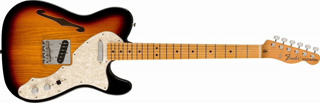 FenderVinteraII'60sTelecasterThinline,MapleFingerboard,3-ColorSunburstフェンダーエレキギターメキシコシンラインテレキャスタービンテラサンバースト