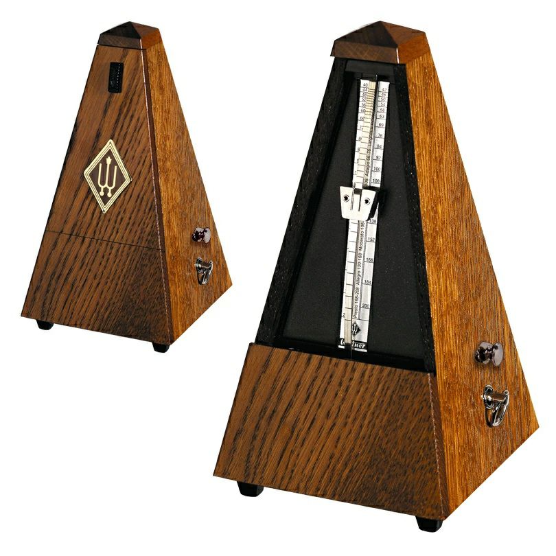 WITTNERオークブラウンつや消し仕上げ808ベル無しウィットナーSystemMälzelシステムメルツェルメトロノームOakBrown茶色