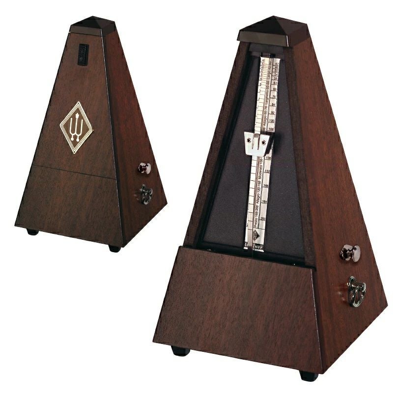 WITTNERウォルナットつや消し仕上げ814Mベル付きウィットナーSystemMälzelシステムメルツェルメトロノームGenuineWalnut