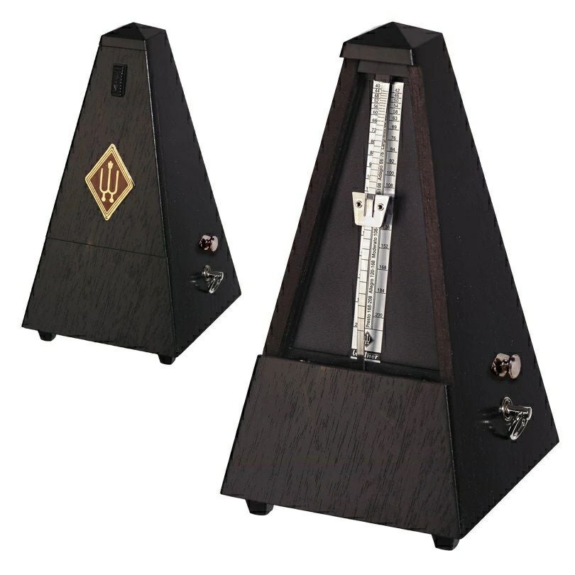 WITTNERオークブラックつや消し仕上げ819ベル付きウィットナーSystemMälzelシステムメルツェルメトロノームBlack黒