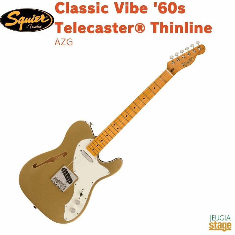 SquireAffinitySeries®Telecaster®Thinline,MapleFingerboard,WhitePickguard,3-ColorSunburst