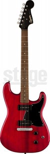 SquireParanormalStrat-O-Sonic,LaurelFingerboard,BlackPickguard,CrimsonRedTransparent