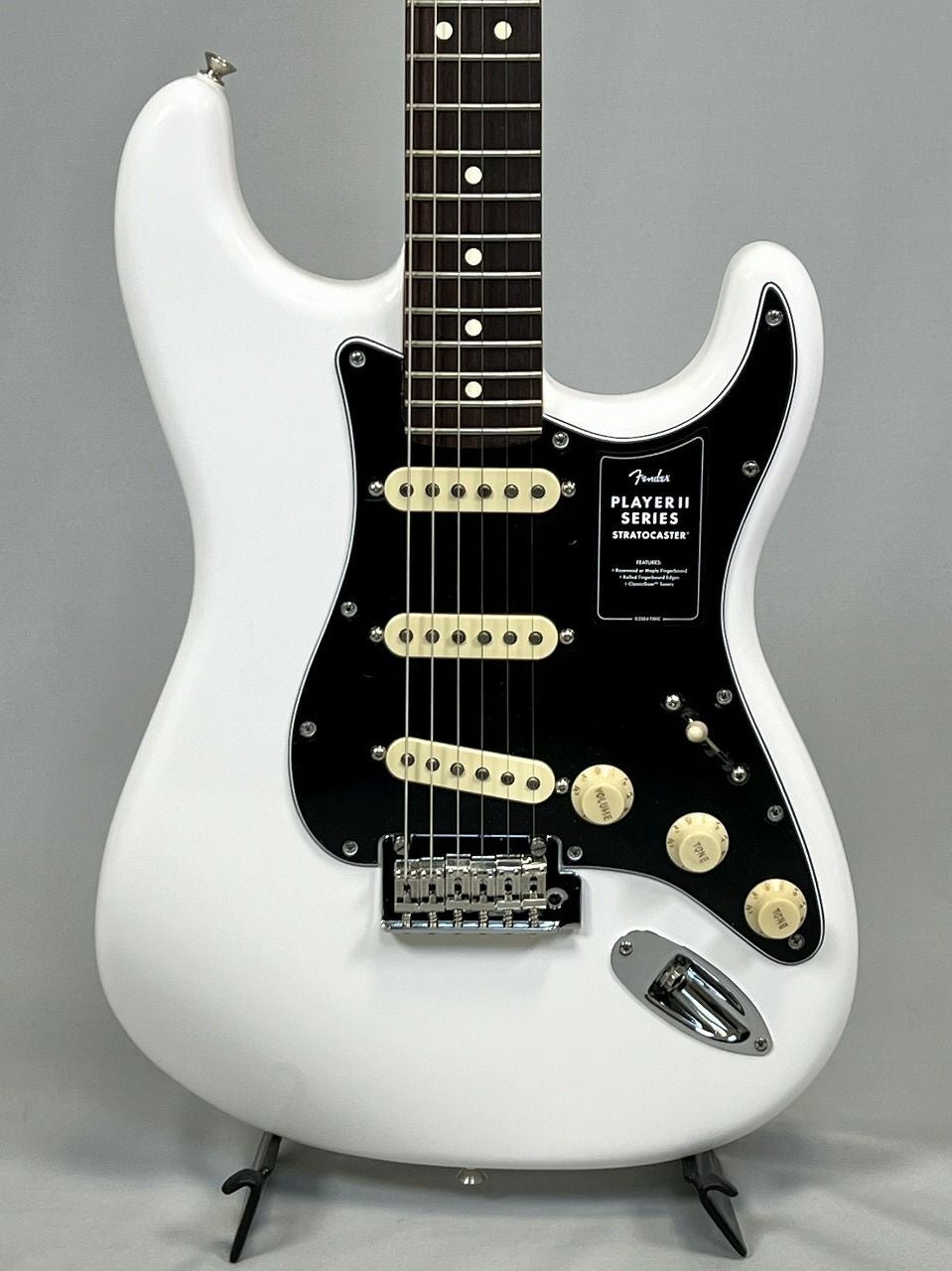 Fender Player II Stratocaster®, Rosewood Fingerboard, Polar Whiteボディ表