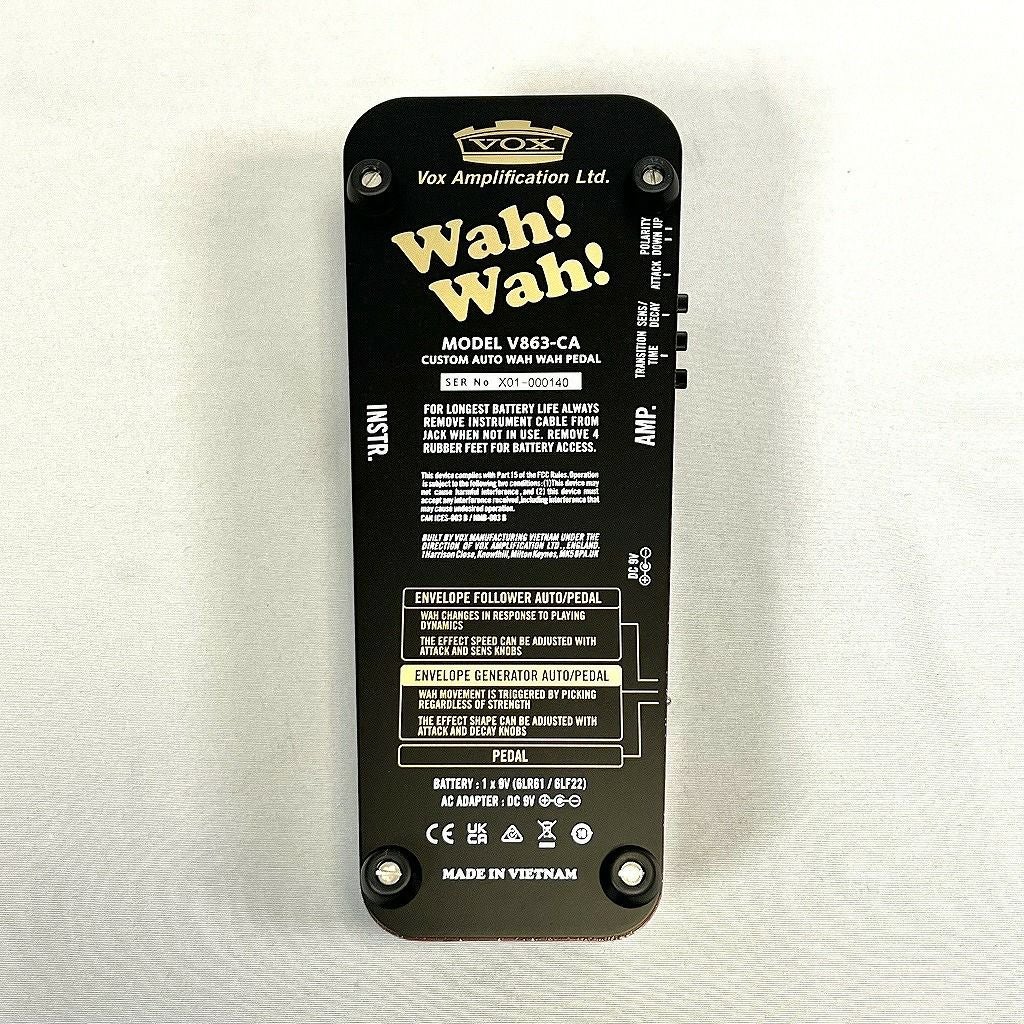 VOX Wah Pedals V863-CAヴォックス ボックス カスタムオートワウペダル【Stage Guitar Accessory】