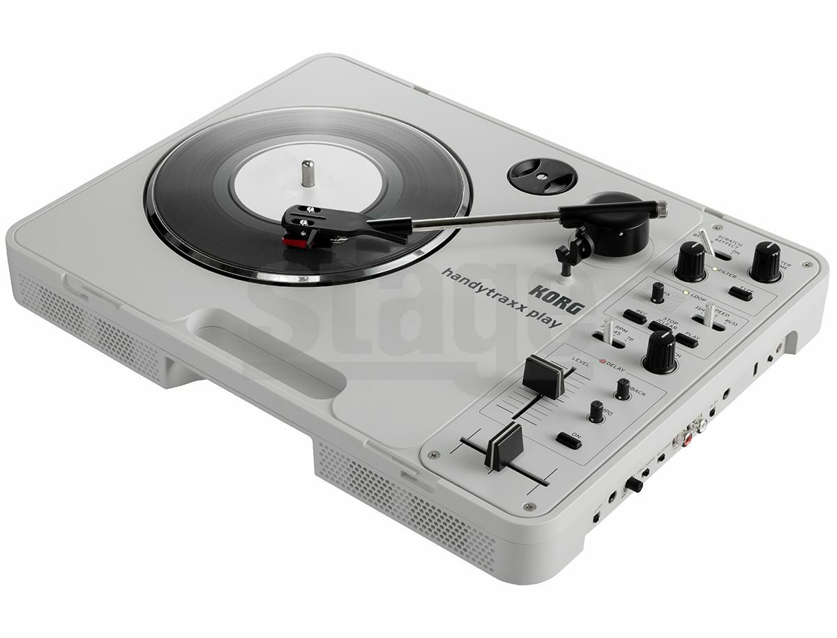 【※この商品はお取り寄せ品になります】KORG handytraxx play PORTABLE RECORD PLAYERコルグ ポータブルレコードプレーヤー LPプレーヤー ターンテーブル【Stage Public Address】DJ デジタル・エフェクト搭載 Portablism ポータブリズム