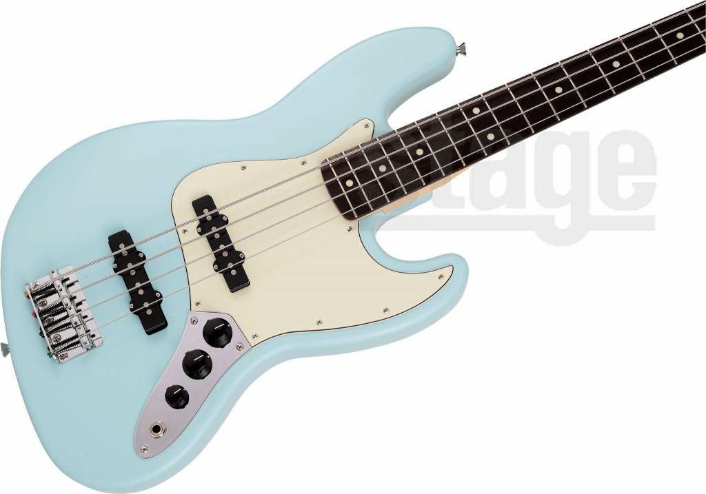Fender Made in Japan Junior Collection Jazz Bass® , Rosewood Fingerboard, Satin Daphne Blueフェンダー ジュニアコレクション ジャズベース ダフネブルー 日本製【Stage Bass】エレキベース 青 初心者