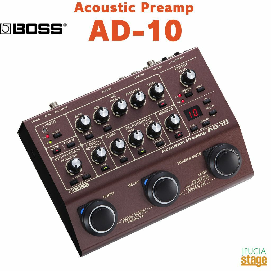 BOSS Acoustic Singer VE-8ボス アコースティック プリアンプ【Stage