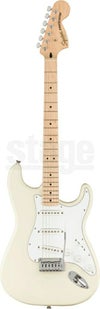Squier Affinity Series® Stratocaster®, Maple Fingerboard, White Pickguard, Olympic White