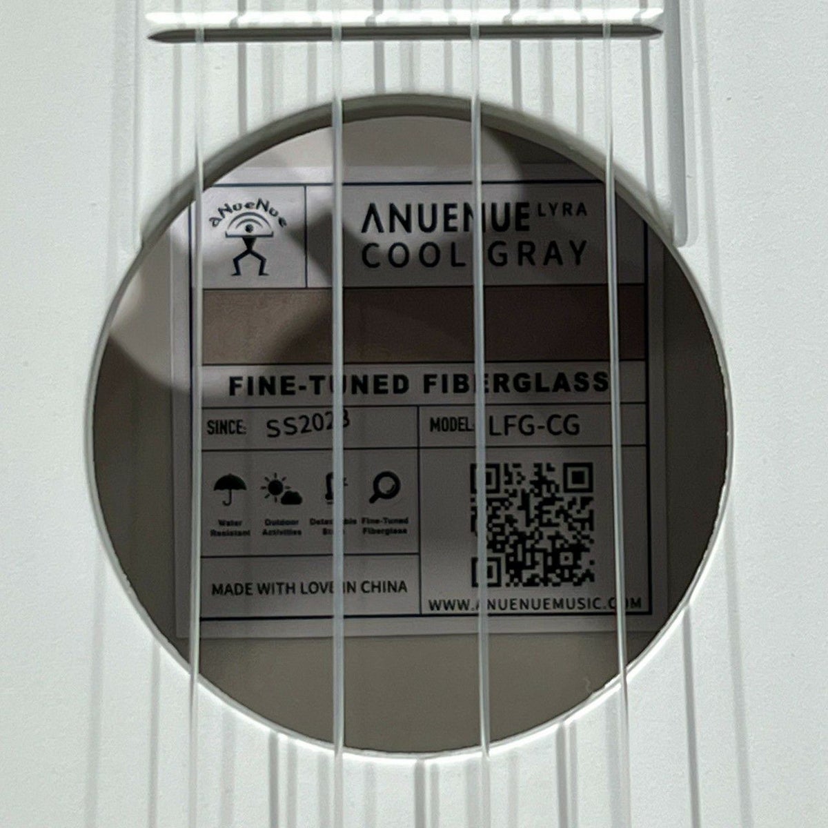 aNueNueLYRAFineTuneFiberGlassLFG-CG(CoolGray)サウンドホール