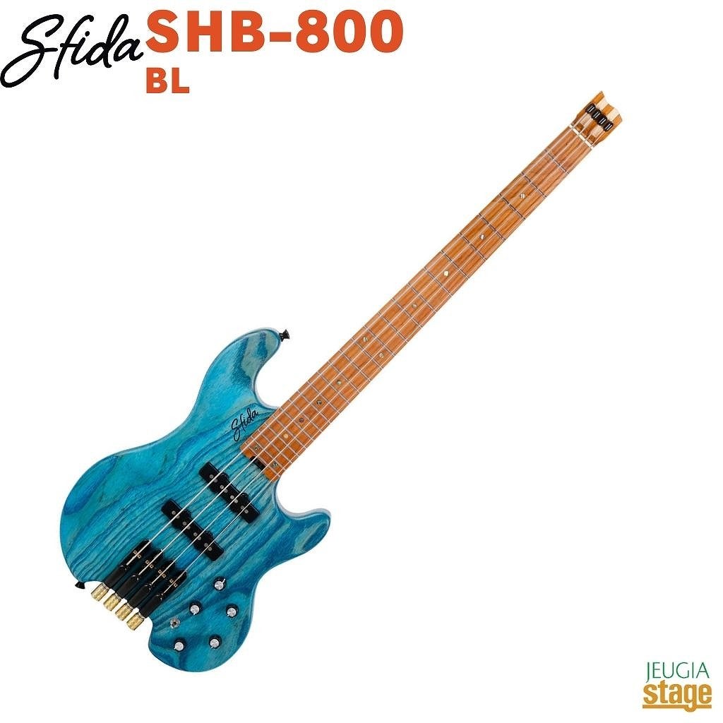 Sfida SHB-800 BL(Blue)スフィーダ エレキベース ブルー ヘッドレス