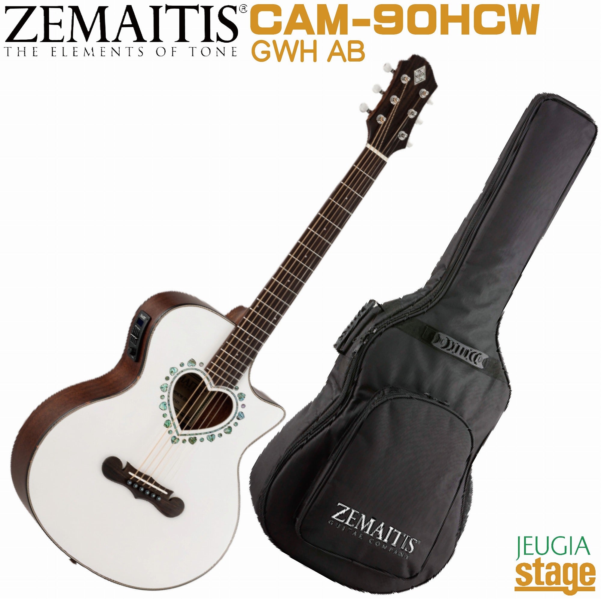 ZEMAITIS CAM-90HCW GWH AB(Gloss White Abalon ) SMALL BODY(MINI