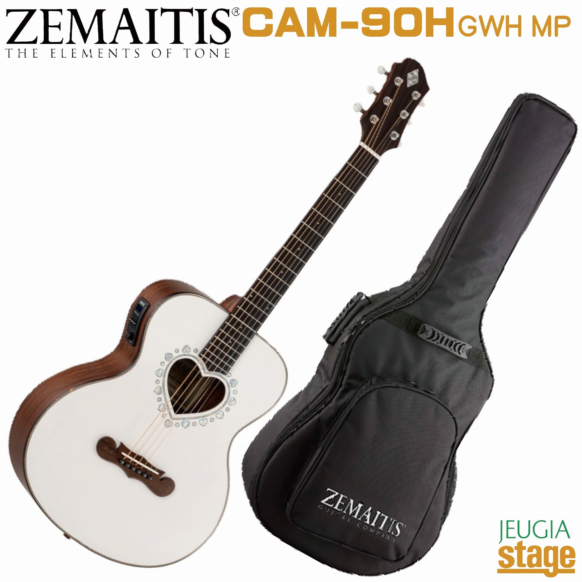 ZEMAITIS CAM-90H GWH MP(Gloss White Mather of Pearl ) SMALL BODY
