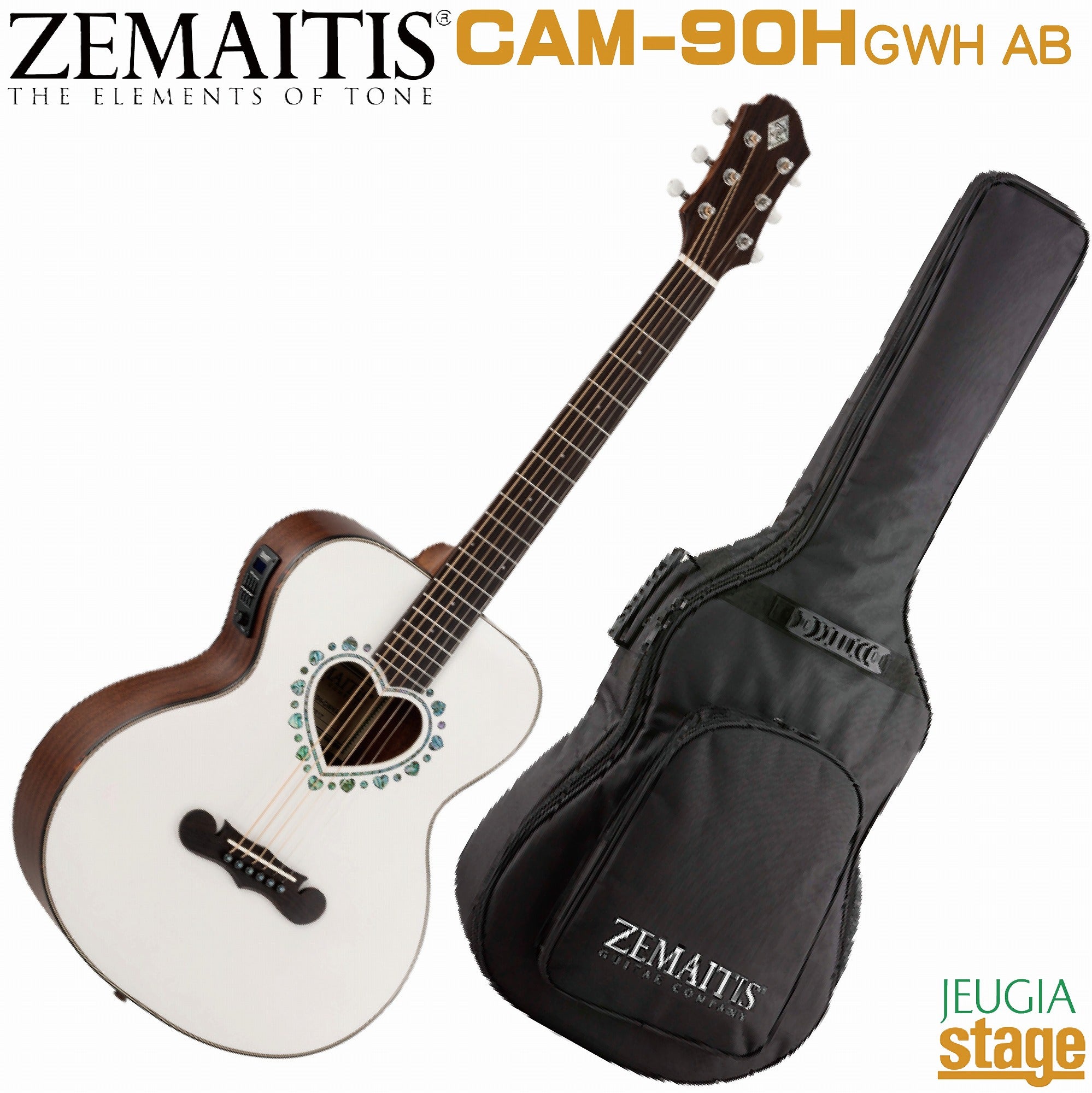 ZEMAITIS CAM-90H GWH AB(Gloss White Abalon ) SMALL BODY(MINI