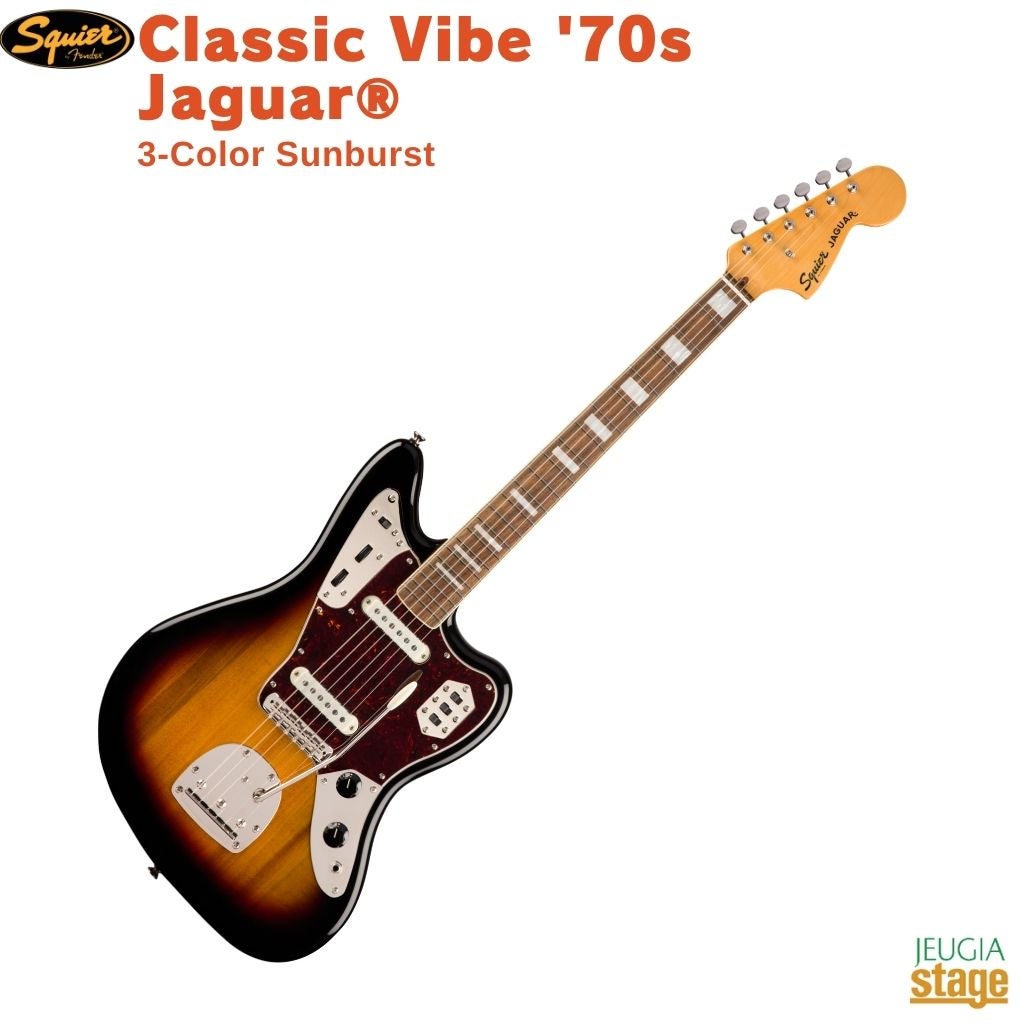Squier Classic Vibe '70s Jaguar®, Laurel Fingerboard, 3-Color