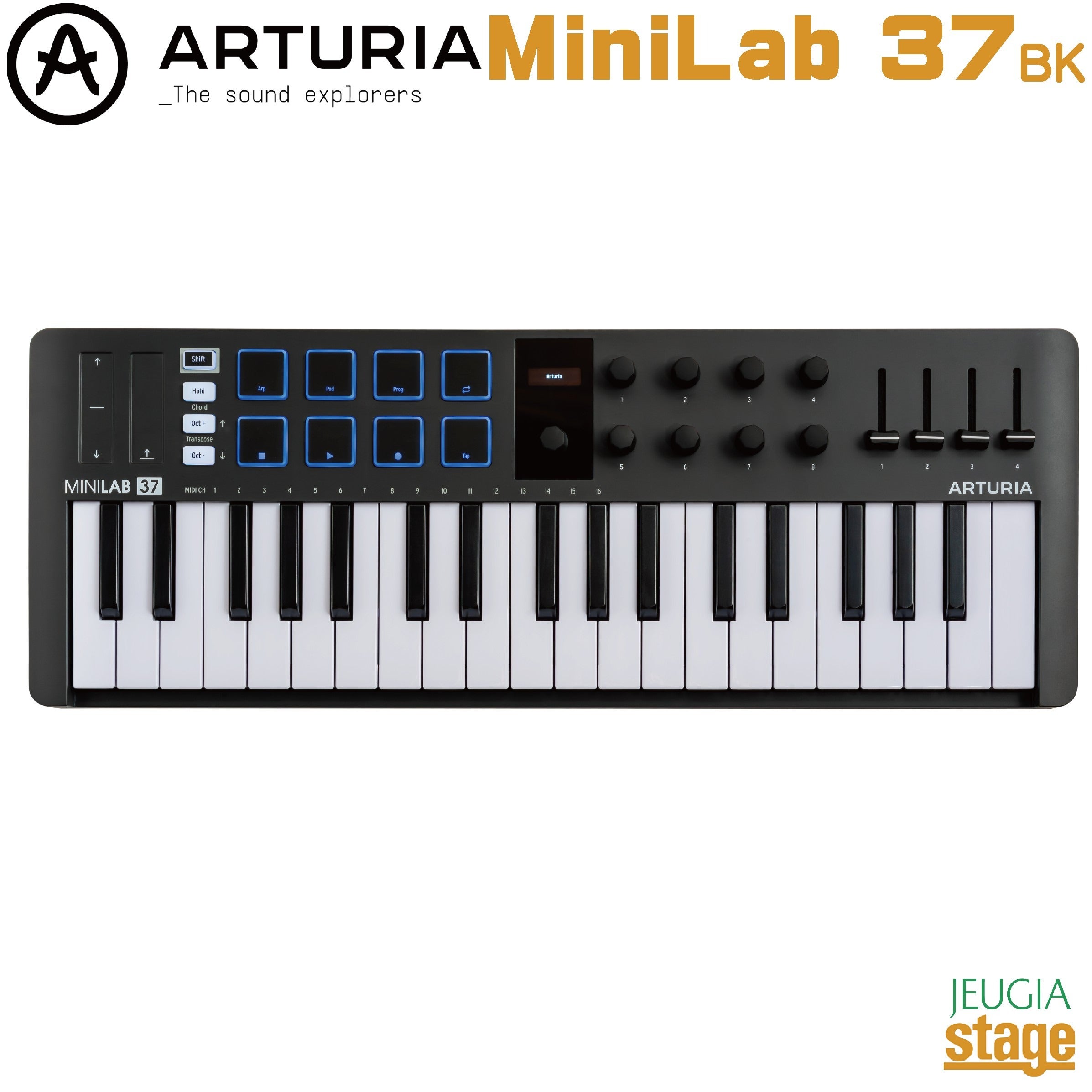 ARTURIA MINILAB 37 BK(Black) UNIVERSAL MUSIC-MAKING CONTROLLER