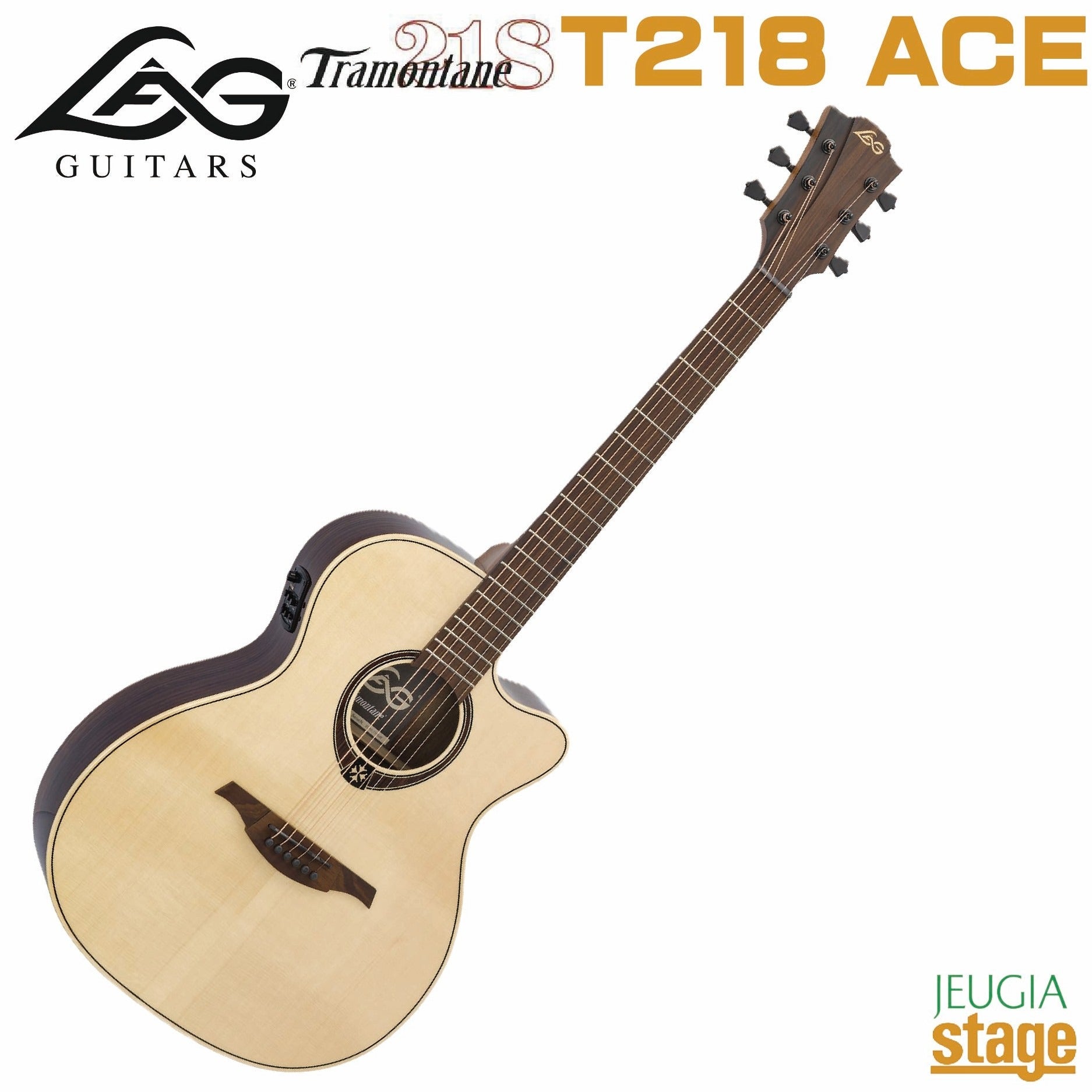 LAG GUITARS T218ACETramontane Auditorium Cutaway Acoustic-Electric